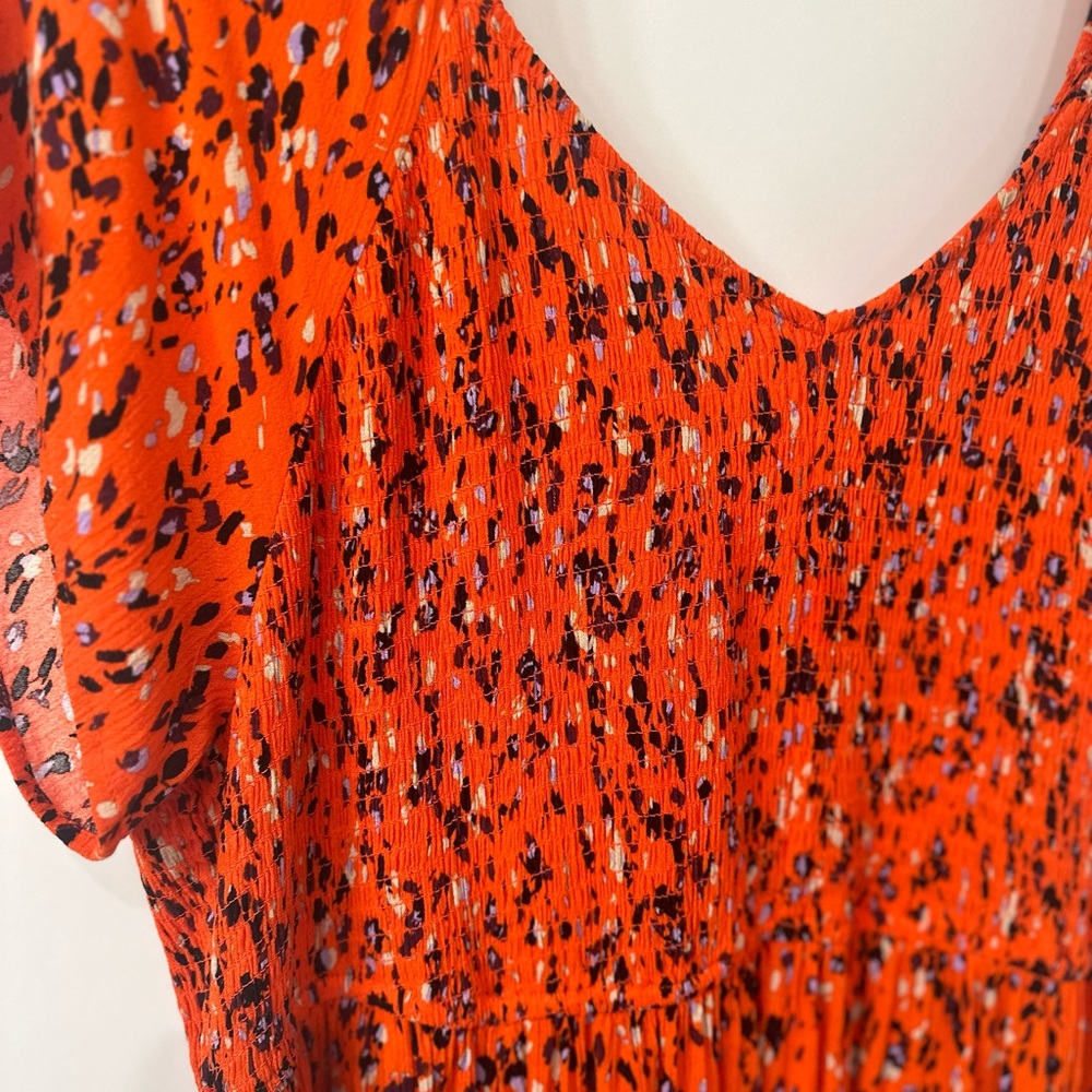 Torrid Smocked Top Cap Seeve Midi Dress - Picture 4 of 4